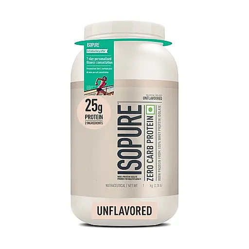 Isopure Zero Carb Protein– 2.20 lbs, 1 kg (Unflavoured)