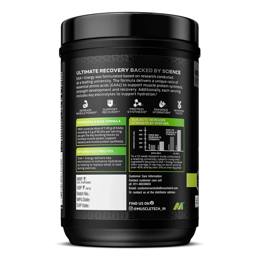 Muscletech™ EAA+ Energy Amino Acid, Muscle Building, Recovery Ultimate Recovery and increased strength by over 40%